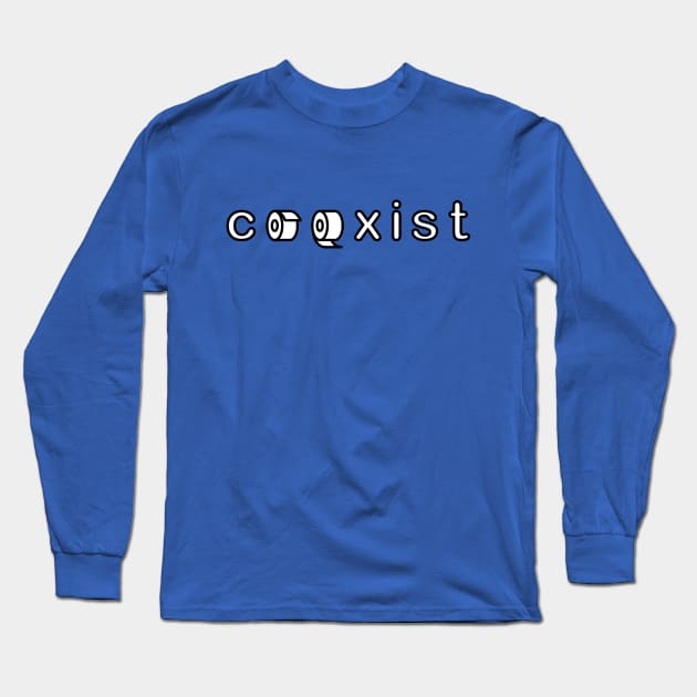 Toilet Paper Coexistence Long Sleeve T-Shirt by tjfdesign